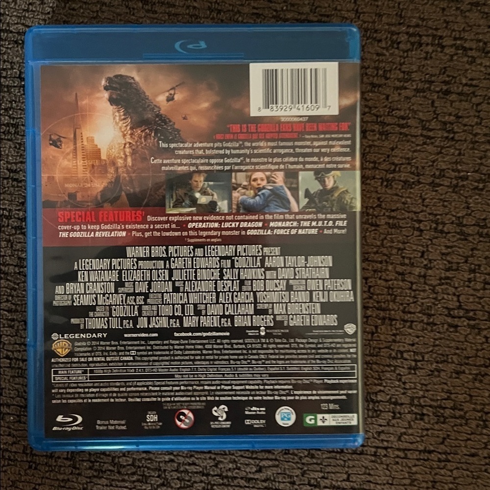 Godzilla 2014 Blu-ray + DVD 2-Disc Combo Pack Monster Movie - Picture 2 of 4